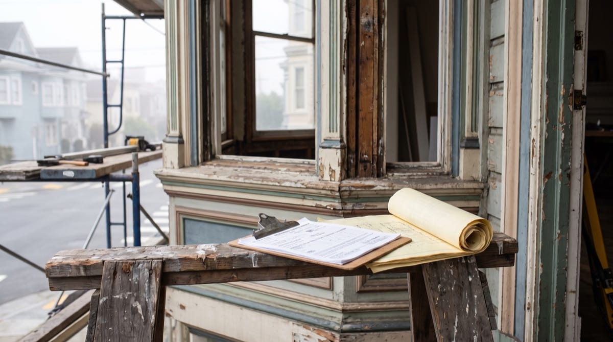 San Francisco Victorian bay window renovation with permit documents